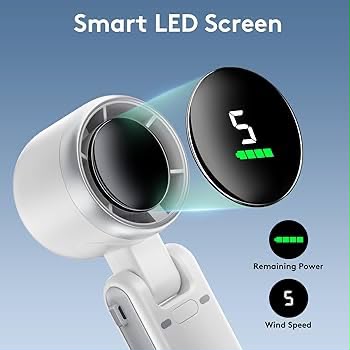 Mini Turbo Fan – 3-in-1 Portable Rechargeable Handheld, Desktop & Neck Fan