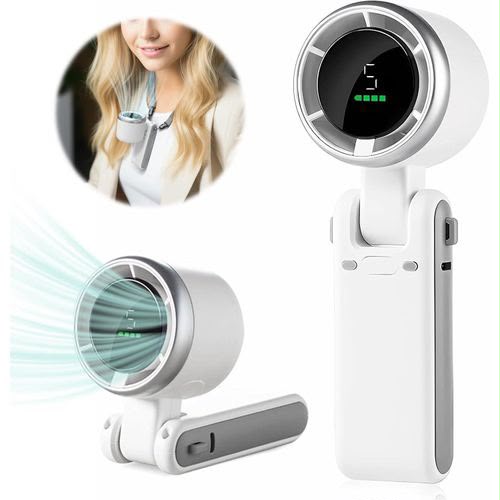 Mini Turbo Fan – 3-in-1 Portable Rechargeable Handheld, Desktop & Neck Fan