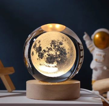 3D Crystal Saturn Planet Night Lamp and Box Packing